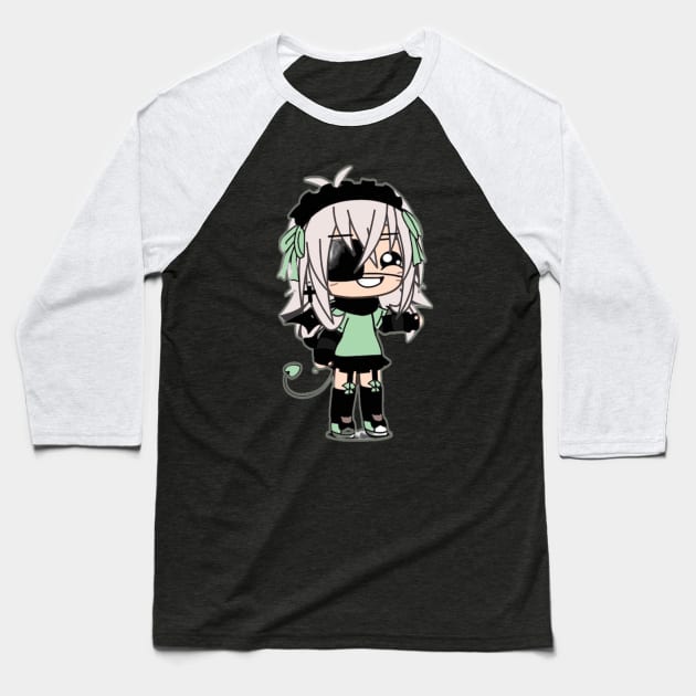 Gacha Life Dark Cute Angel Baseball T-Shirt by Itz toca froggy